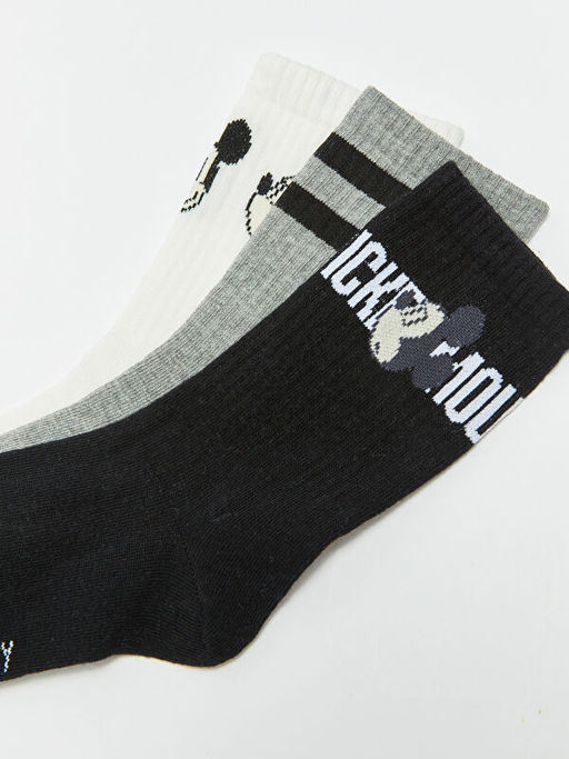 Mickey Mouse Bask?l? Kad?n Soket ?orap 3l?