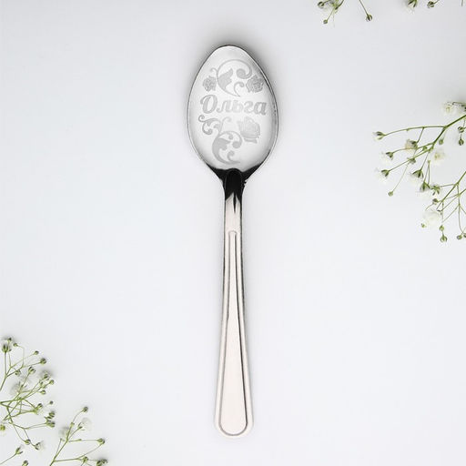 Цена за 3 шт. Ложка чайная именная Ольга, 3?14 см