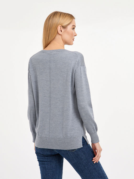 джемпер женский из шерсти в сером цвете - Glenfield фото 5