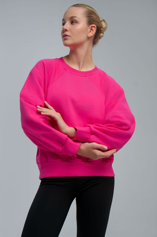 Арт. 15110/2 Свитшот женский укороченный one size (42-50) Цвет:фуксия - Калинка фото 7