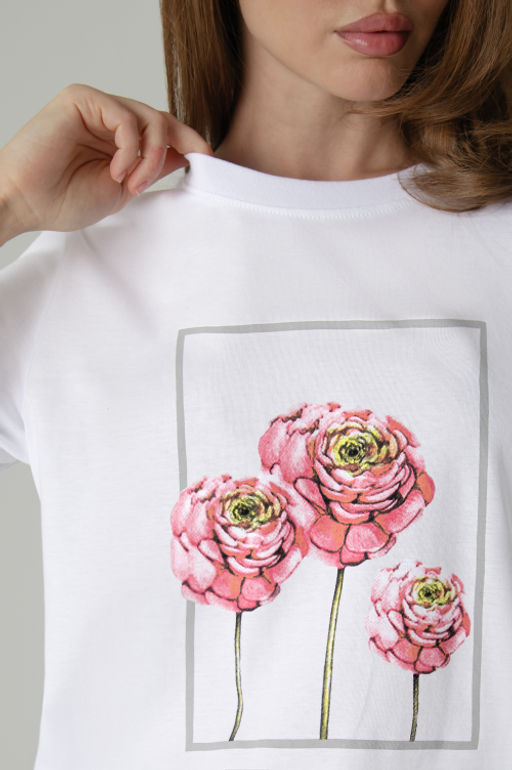 Арт. 31161 Футболка женская 44-50 (4 шт) Цвет:белый