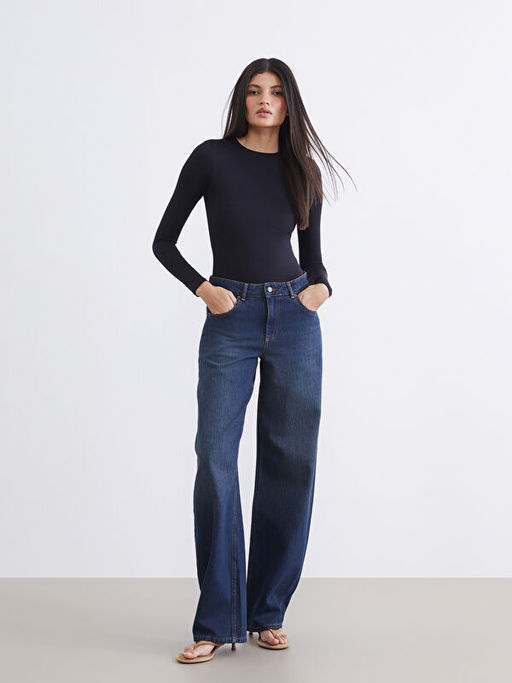 Bisiklet Yaka Kad?n Bodysuit