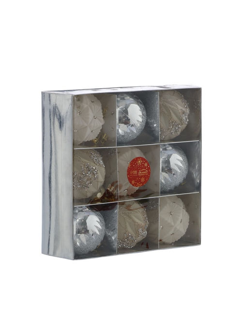 Ёлочные игрушки Флурри, шары новогодние, d=8 см, 9 шт. - Зимнее волшебство фото 5