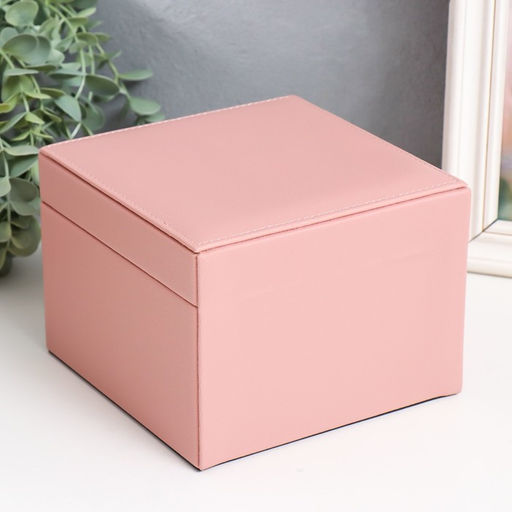 Шкатулка кожзам для украшений Сахарная вата 16х16х11,8 см - Simaland фото 4