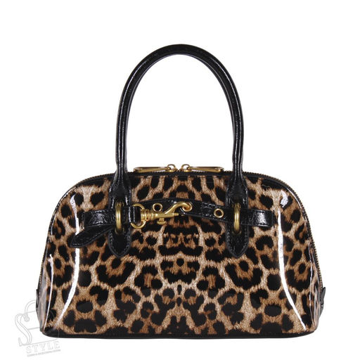 Сумка женская кожаная 6118Q leopard apricot Polina&Eiterou  фото 3