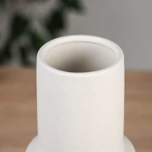 Ваза «Ксиомар», d=7 см, 25×9.5 см, керамика, белая