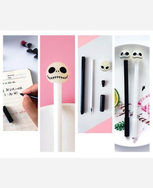 Ручка Череп, светится в темноте. Черная гел паста 9046381 - Yiwu youda import & export co фото 3