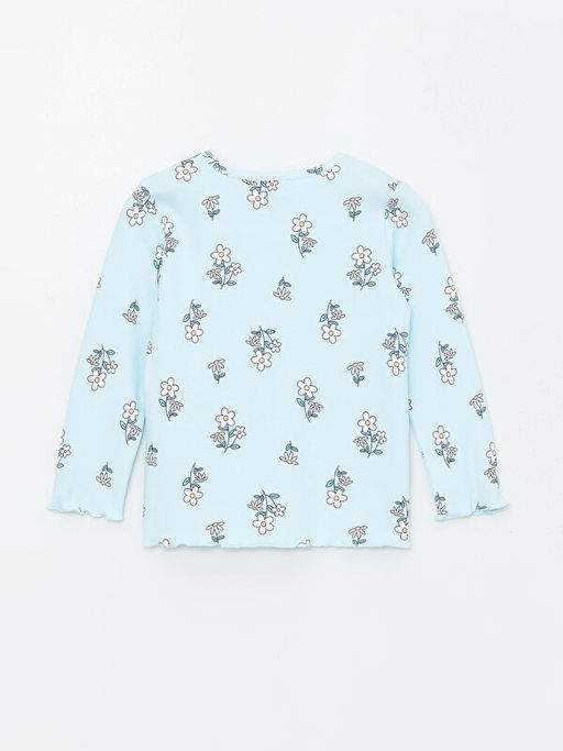 Bisiklet Yaka ?i?ek Desenli K?z Bebek Pijama Tak?m? - Waikiki фото 3