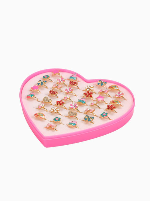 Цена за 36 шт. Кольцо Выбражулька «Лето», безразмерное, фасовка 36 шт., форма МИКС, цвет МИКС