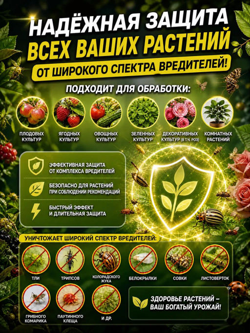 Натуральный концентрат от насекомых-вредителей и клещей, 100мл - Люби, Выращивай! фото 6