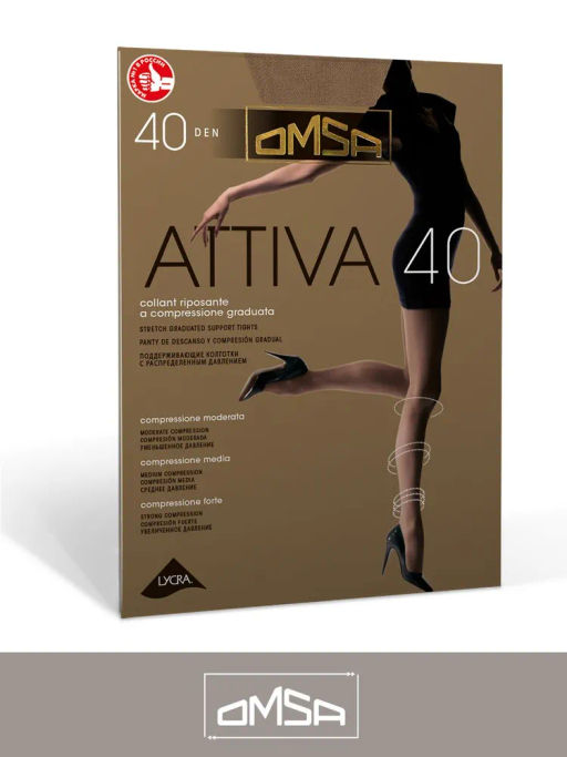 (Omsa) Attiva 40 (ЧЗ) caramello  фото 19