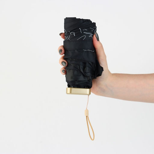 Зонт женский механический «Тропические листья», 6 спиц, складывается в размер телефона