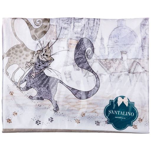 СКАТЕРТЬ КОТИКИ 140Х180 ,БЕЛЫЙ, 100 - Lefard фото 2