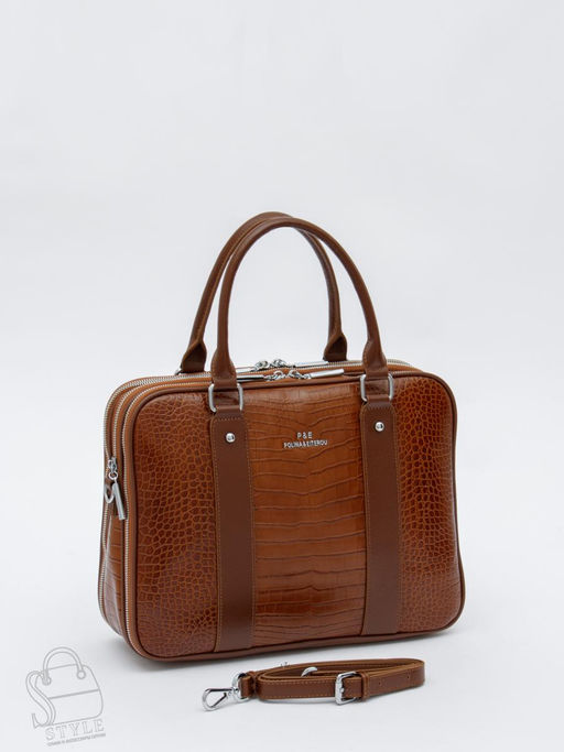 Сумка женская кожаная 2457Y caramel Polina&Eiterou