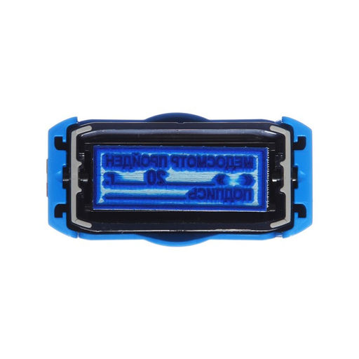 Штамп автоматический Медосмотр пройден _ 20__г. Подпись __, 14 х 38 мм, синий - Calligrata фото 7