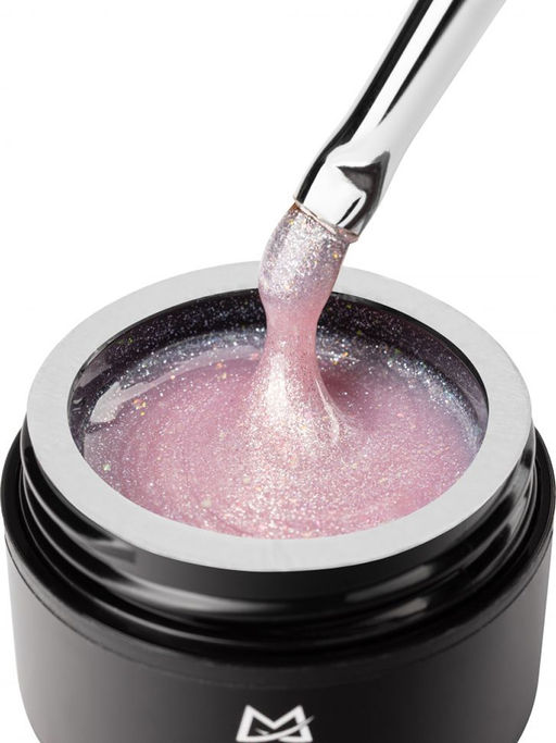 Manita Professional Гель моделирующий для ногтей с хлопьями юки / Builder Gel Moonlight №05, 15 мл
