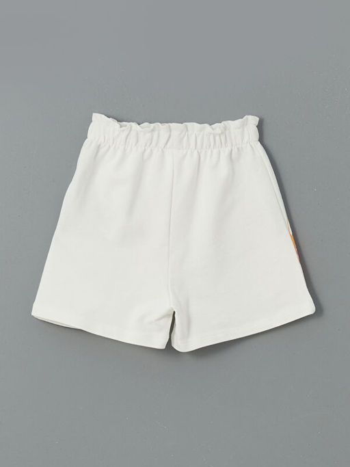 Beli Lastikli Kelebek Bask?l? K?z ?ocuk ?ort