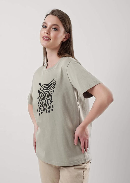 CLE Футболка жен. 256682кдт_п оливковый - Clever wear фото 2
