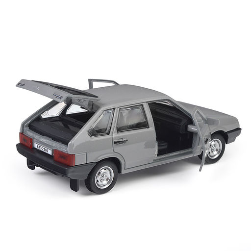 Машина металл ВАЗ-2109 "Спутник" 12 см, (двери, багаж, серебряный) инерц., в коробке