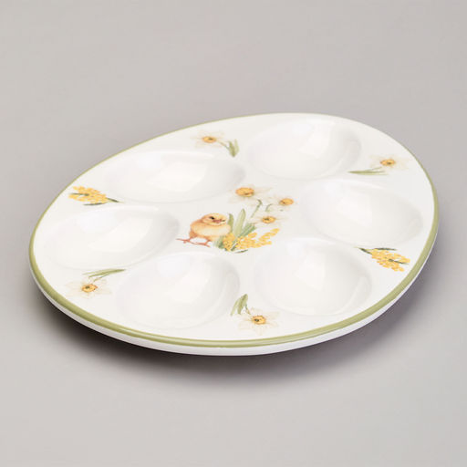 Блюдо для 6 яиц AGNESS SUNDAY 20,5*16*2,5 СМ керамика арт. 358-2314 - Полимербыт фото 3