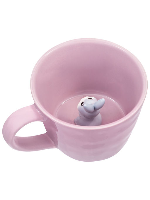 Кружка 300 мл 14*10*7,5 см "Зайчик" с фигуркой внутри, фарфор