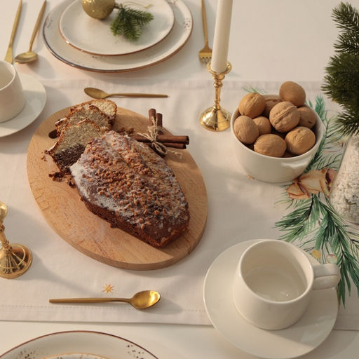 Дорожка новогодняя на стол «Этель» Spruce mood 40×149 см, 100% хлопок, саржа 190 г/м², белая