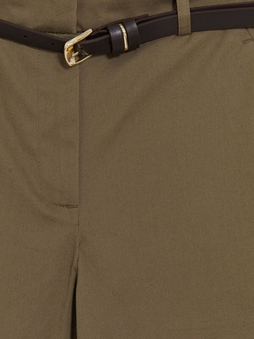 Beli Kemerli Gabardin Kad?n Pantolon