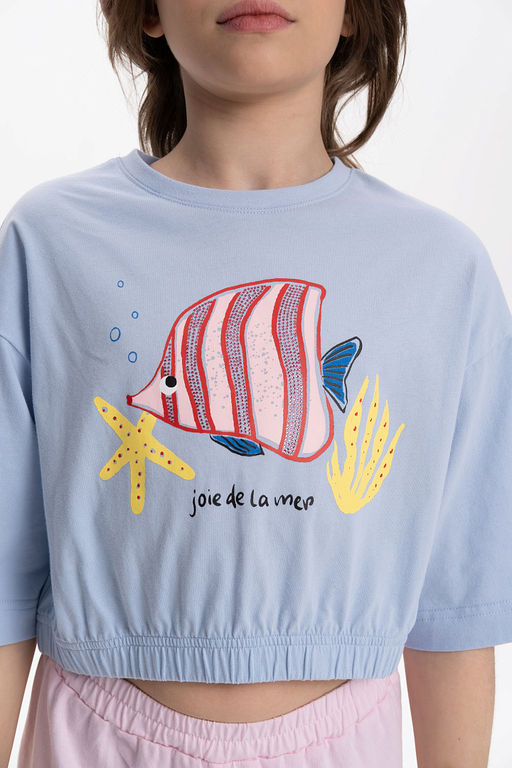 GFTY3371/1 Футболка-топ для девочек - Pelican фото 2