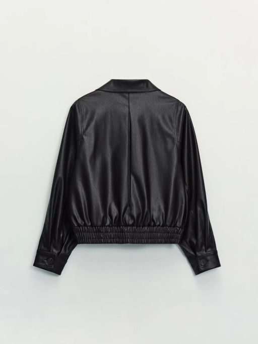 Куртка-бомбер из искусственной кожи с отложным воротником ZR2604102201-27 / Zarina  фото 10