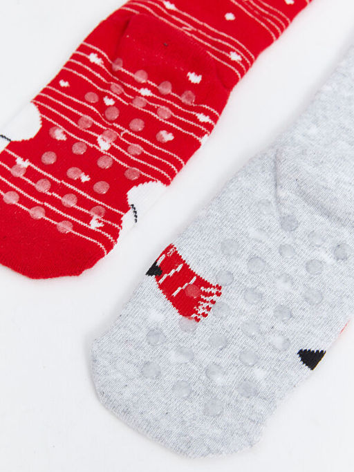 Y?lba?? Temal? K?z ?ocuk Soket ?orap 2li