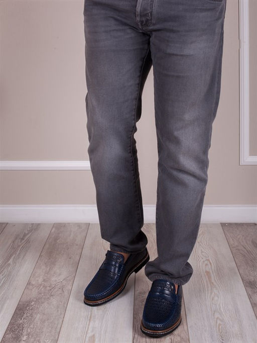 Слиперы мужские от производителя/ Лоферы/ Мокасины на все случие жизни 310-01-L1 Темно-синий - Piniolo фото 3