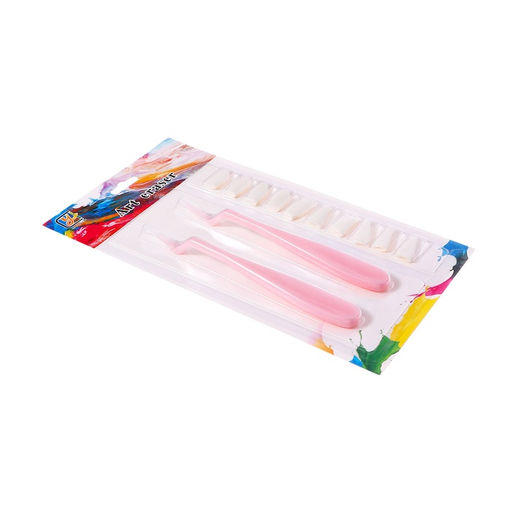 Набор мастихинов для растирки 2 штуки, с дополнительными насадками, ластиками, 10 штук