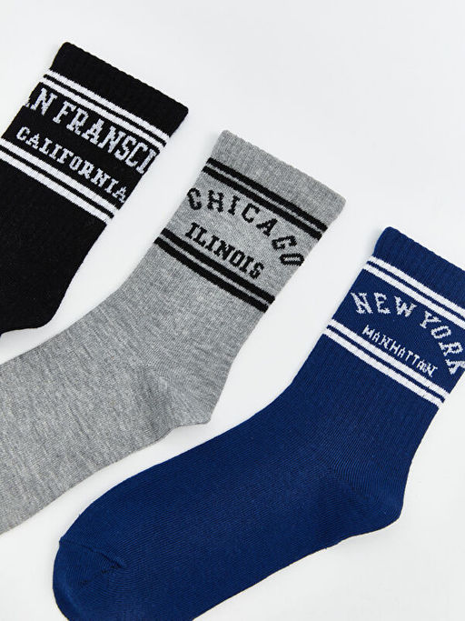 Desenli Erkek ?ocuk Soket ?orap 5li