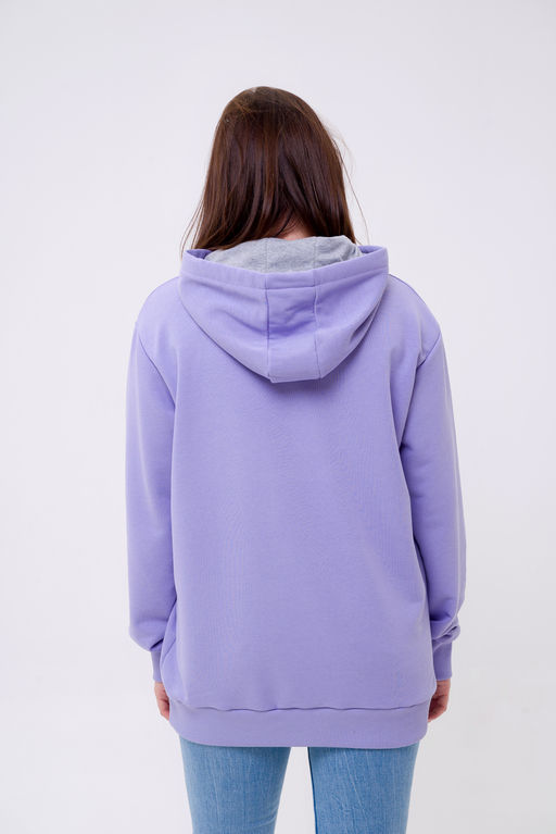 Худи женское из футера 3-х нитки сирень - Амадэль фото 4