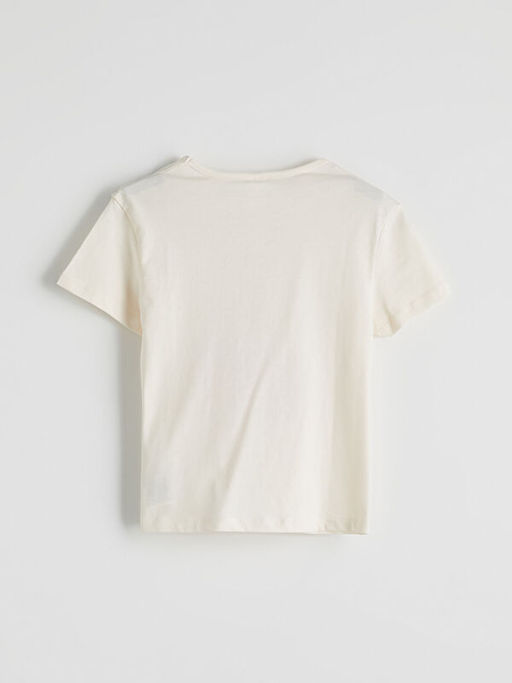 Bisiklet Yaka Kiraz Bask?l? K?z ?ocuk Ti??rt