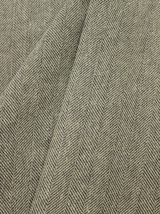 Лен костюмный с эффектом мятости Елочка цв.бежевый/чернильный, ш.1.4м, лен-100%, 360гр/м.кв