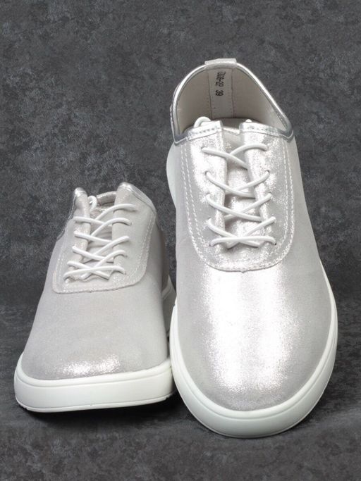 05-FDD36-2P SILVER Кроссовки женские (натуральная кожа) - Фабричный китай фото 14