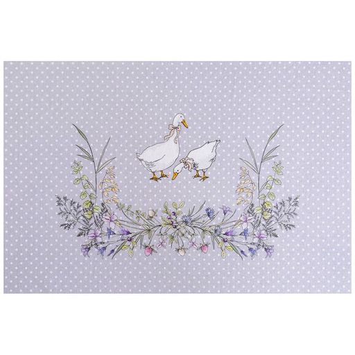 СКАТЕРТЬ ГУСИ ЛЕГАРД 160Х 220СМ ,СЕРЫЙ, 100 - Lefard фото 4