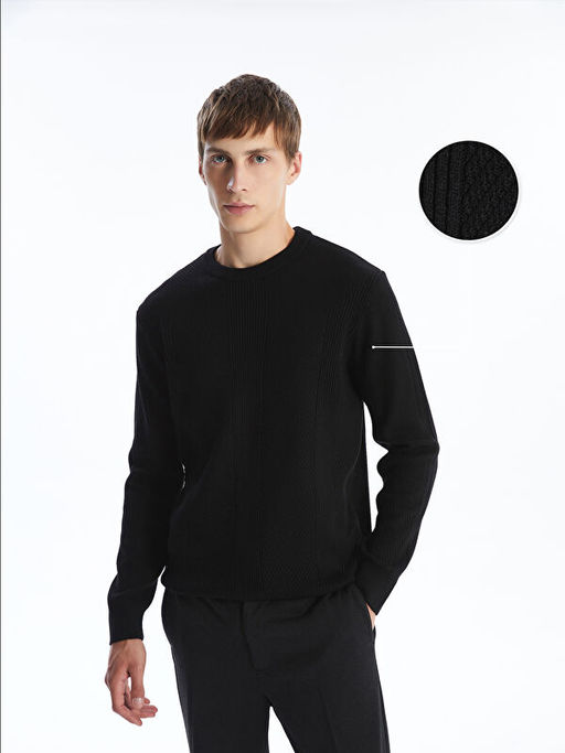 Bisiklet Yaka Erkek Triko Kazak