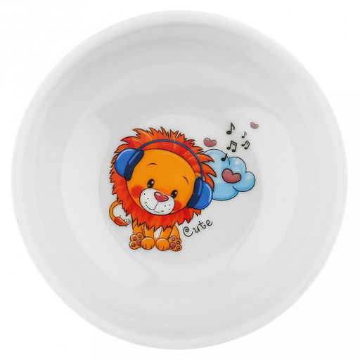 Миска фарфоровая "Львята" д130мм, 350мл, h45мм (Россия)