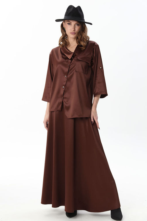 Юбка NIKVA н813-19 шоколад фото 3