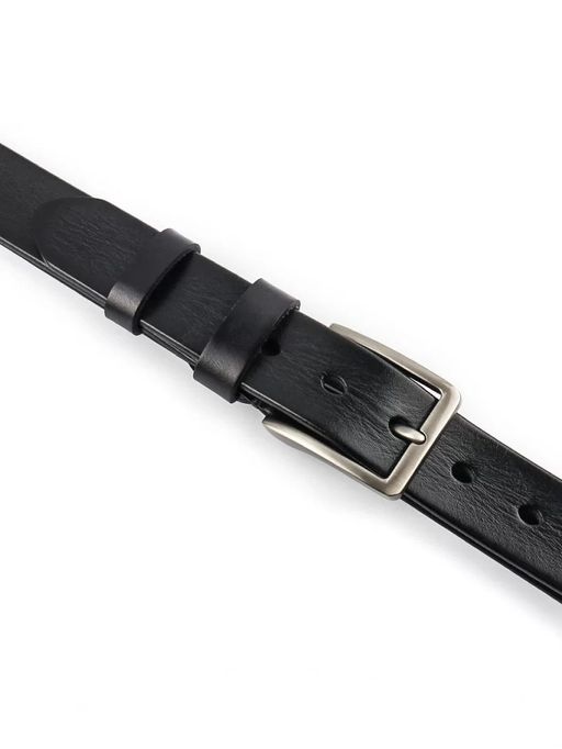 Мужской кожаный ремень Dierhoff ДРК 3053/3-35 Черный - Sergio valentini фото 6