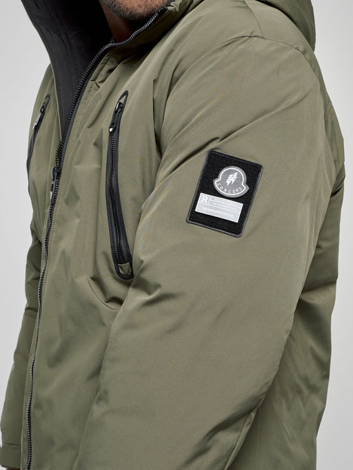 Куртка спортивная мужская зимняя с капюшоном цвета хаки 8360Kh - Wonderrman фото 14