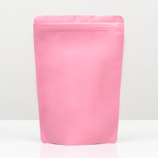 Цена за 100 шт. Пакет дой-пак, матовый, розовый с окном, 14×20×4 см