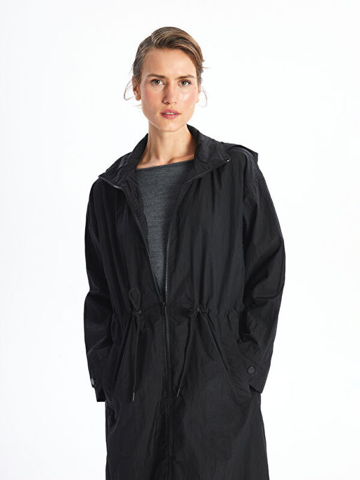 Kap??onlu D?z Oversize Kad?n Ya?murluk - Waikiki фото 2