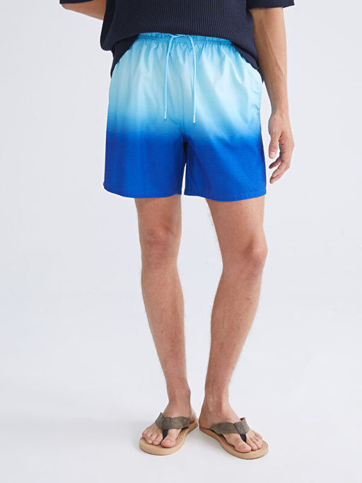 K?sa Boy Desenli Erkek Deniz ?ortu