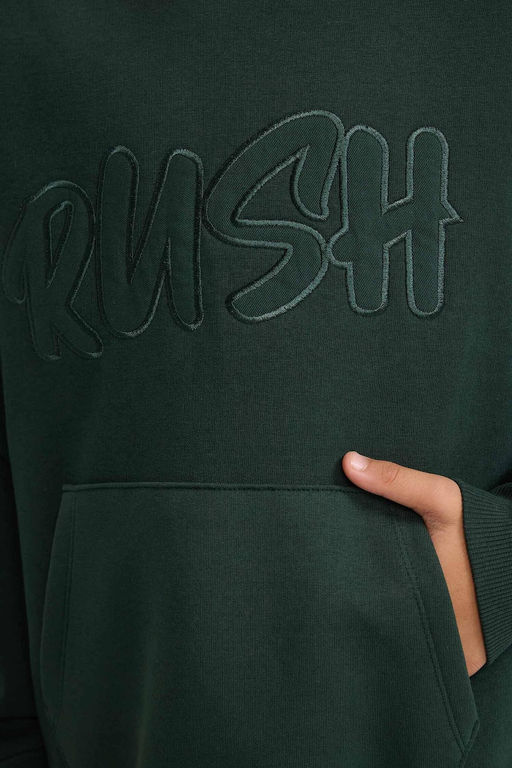 Oversize Geni_ Kal_p Kap__onlu Bask_l_ __i Yumu_ak T_yl_ Sweatshirt Erkek _ocuk - Defacto фото 4