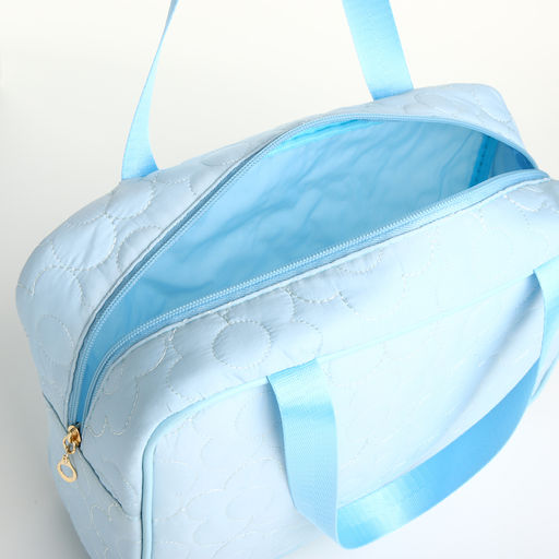 Косметичка-сумка на молнии, большая, с ручками, голубая - Simaland фото 3