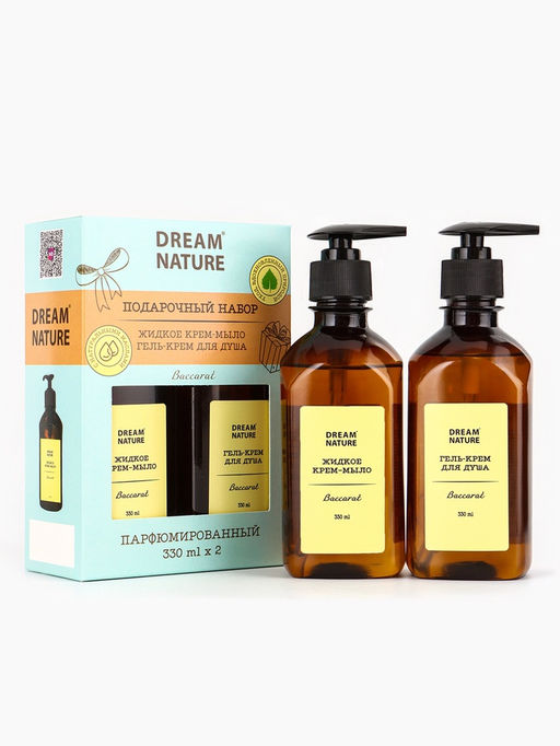 Подарочный набор женский DREAM NATURE Baccarat: жидкое крем-мыло и гель крем для душа по 330 мл 1094