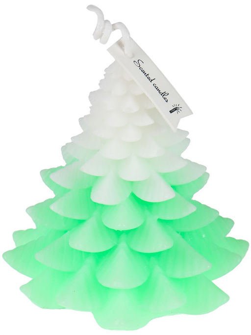 Свеча "Рождественская елочка" 8*8см, ароматизир. (УД-6207) зеленая